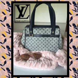 🏰Louis Vuitton Josephine Blue Canvas Handbag 🏰
